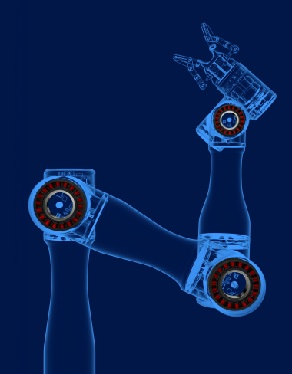 frameless torque motor with hollow shaft built into robotic joints, direct drive, Kit-Motor