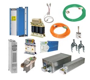 accessories for servo drives such as cables, filters, motor chokes, brake resistors