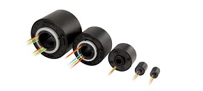 Hollow shaft slip ring / rotary transmitter for fieldbus signals / Ethernet or power with through hole